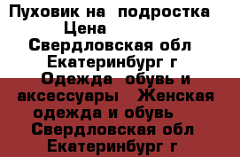 Пуховик на  подростка › Цена ­ 1 500 - Свердловская обл., Екатеринбург г. Одежда, обувь и аксессуары » Женская одежда и обувь   . Свердловская обл.,Екатеринбург г.